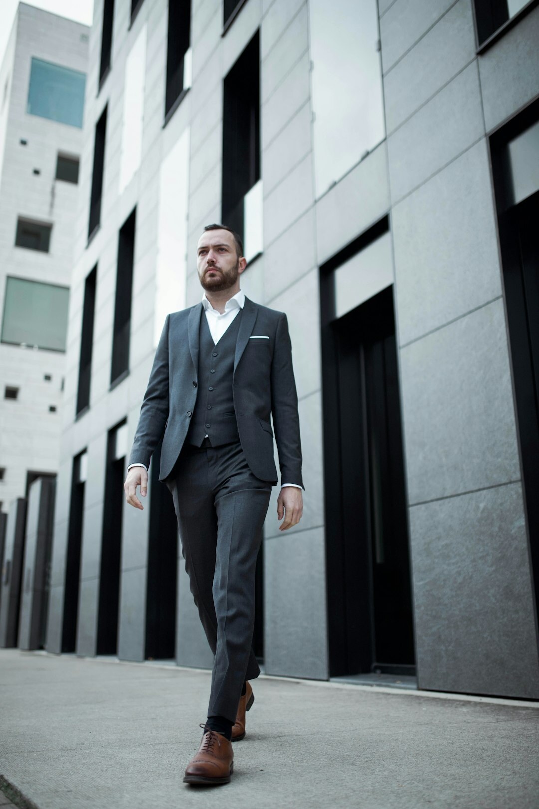 Studio portrait of a professional Belgian man in business attire